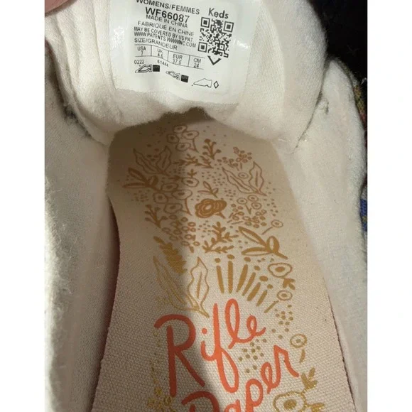 Keds x Rifle Paper Kickback Citrus Garden Party Sneakers Lace Up Size 7 - Picture 8 of 8